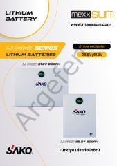 SAKO Lityum Akü 25,6V 200Ah (LiFePo4) 5.1kWh