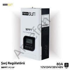 Mexxsun 80A MPPT Solar Şarj Cihazı / Regülatörü 12/24/48 Volt Yeni seri