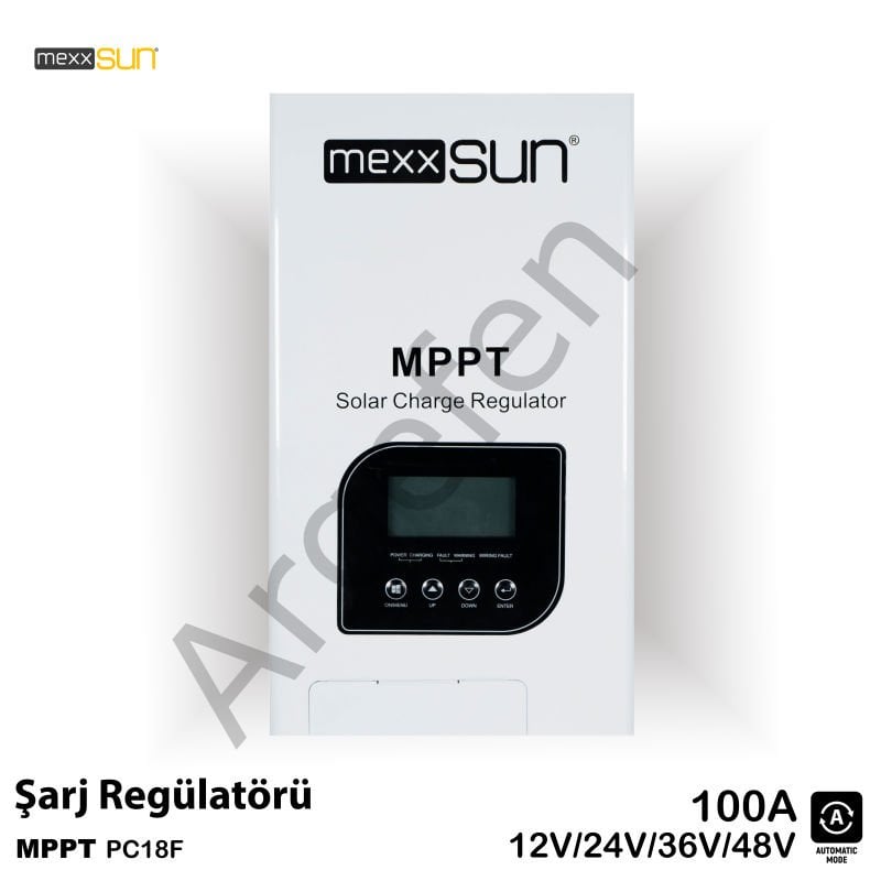 Mexxsun 100A MPPT Solar Şarj Cihazı / Regülatörü 12/24/48 Volt Yeni seri