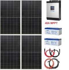 3kW 24volt 40Amper MPPT 1500 W Güneş Panelli  Karavan - Ev Enerji Paket-1