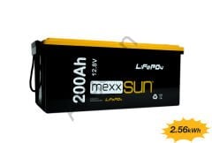 Mexxsun 12V-200Ah 12.8V  12Volt 200Amper Lityum Akü (LiFepo4)