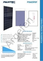 285 Watt Polikristal Perc Güneş Paneli Solar panel 285w