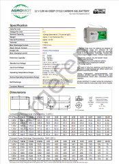 Agromot   12V 100 Amper Deep Cycle Nano Carbon Agm Batarya
