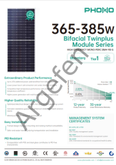 365 Watt  Half Cut Monokristal Perc Yeni Nesil Güneş (Solar) Panel 9BB