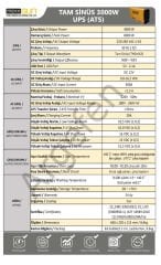 Mexxsun 12 Volt 3000  Watt (ATS) Tam Sinus UPS Ekranlı inverter