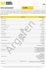WERER ENERGY 48V  105 AH 5,4  KWH LifePO4 WPU Bluetooth Batarya