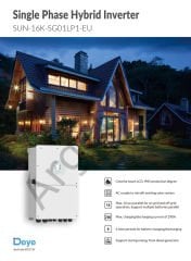 Deye 16kW 16000 watt hibrit Hybrid Monofaz on grid inverter