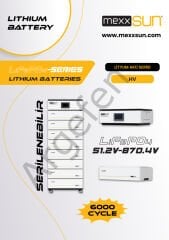 MEXXSUN 51.2V 100Ah HV LİTYUM BATARYA 20.48KWH (LiFePo4)