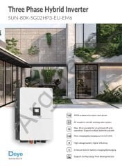 Deye 80kW 80.000 watt hibrit Hybrid Trifaz on grid inverter