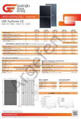 GAZİOĞLU SOLAR 595 Watt A+ Half Cut Monokristal Perc TOPCON  Yeni Nesil Güneş (Solar) Panel