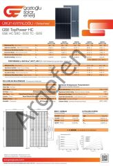 GAZİOĞLU SOLAR 600 Watt A+ Half Cut Monokristal Perc TOPCON  Yeni Nesil Güneş (Solar) Panel