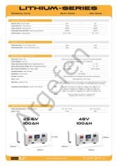 MEXXSUN 48V 100Ah (RK4800) LİTYUM BATARYA (LiFePo4) LCD EKRANLI